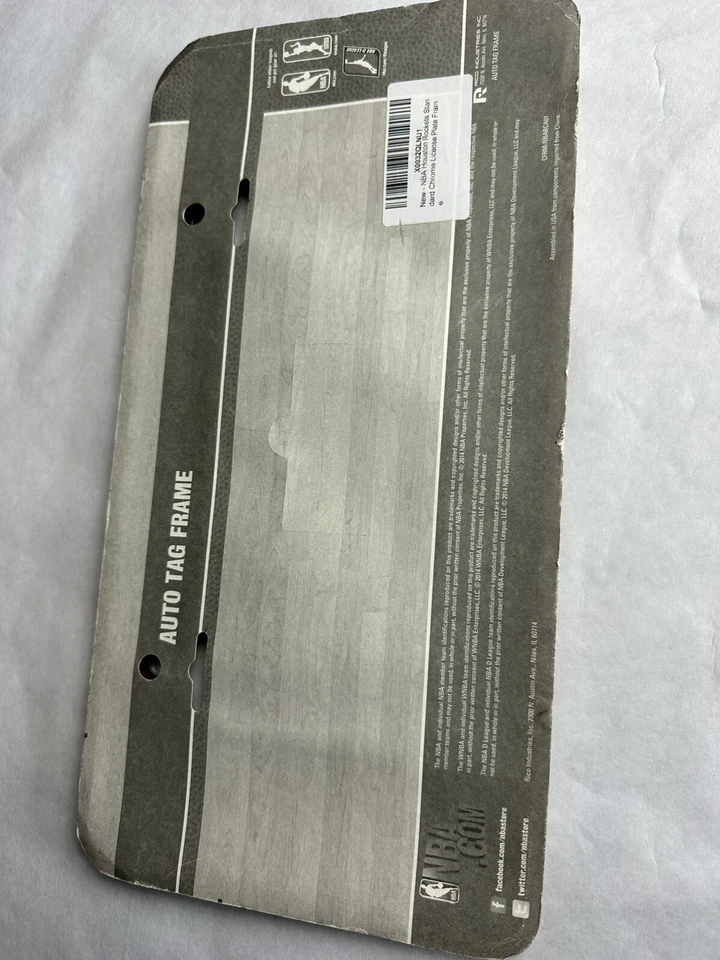 Houston Rockets NBA Chrome Metal License Plate Frame Auto Car Truck - Image 2 of 3