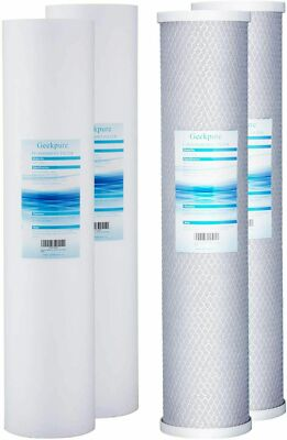 #ad #ad Geekpure Whole House PP Sediment and Carbon Block Replacement Filters 4.5x20inch $76.99