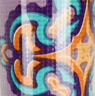 NEW Yoga Mat 68x24 Purple Paisley Turquoise Orange Lightweight Durable No-slip