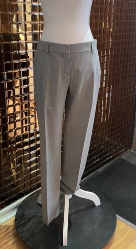 Theory, Lt Grey Straight Leg Wool Pant 