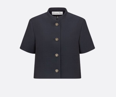 【クール★おしゃれ】DIOR ショートスリーブ ジャケット $3500 NEW CHRISTIAN DIOR SHORT-SLEEVE CROPPED BAR JACKET