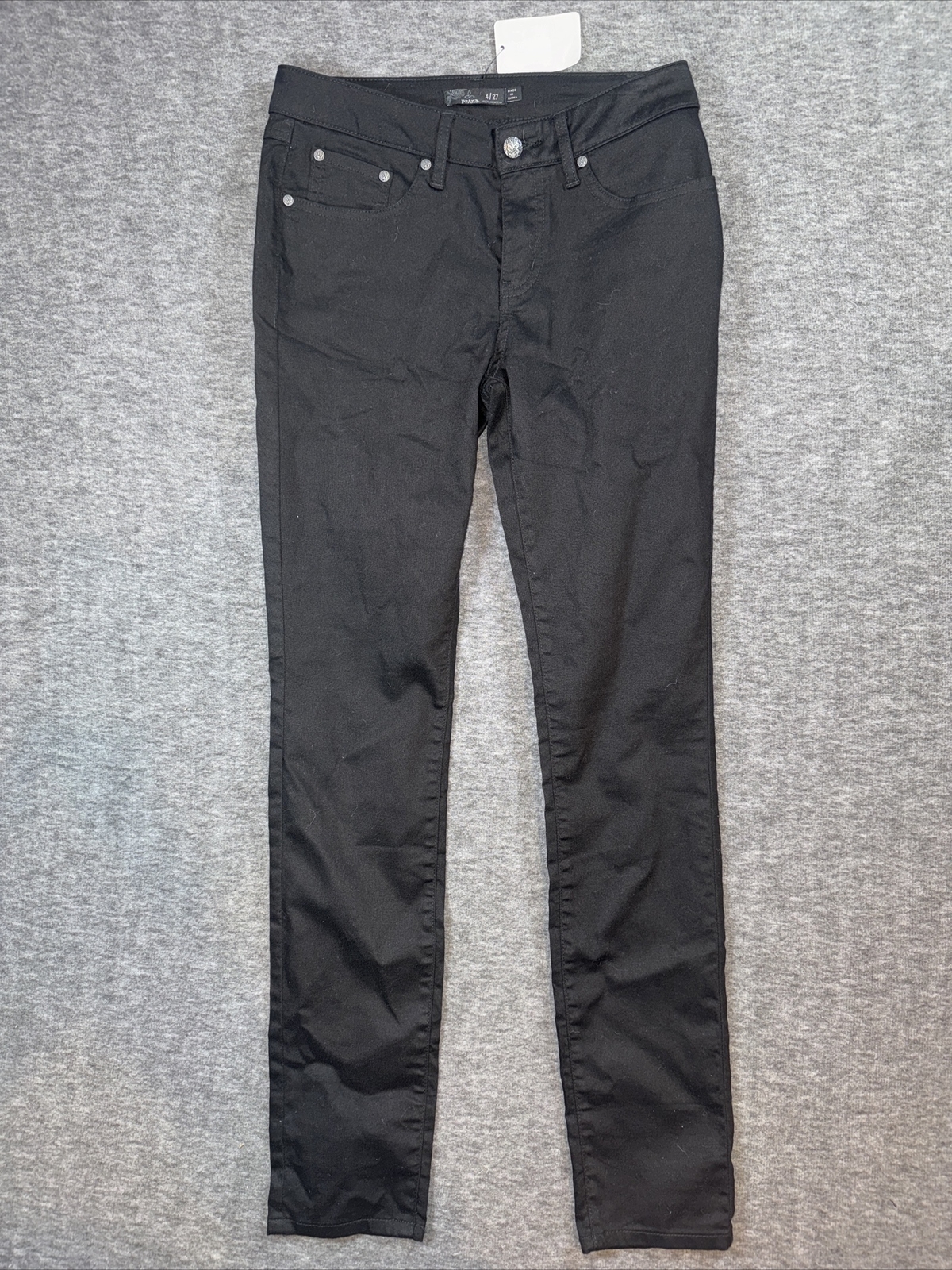 New PrAna Womens Kayla Jeans Black Casual Pants Cotton 5-Pocket Stretch Sz 4/27