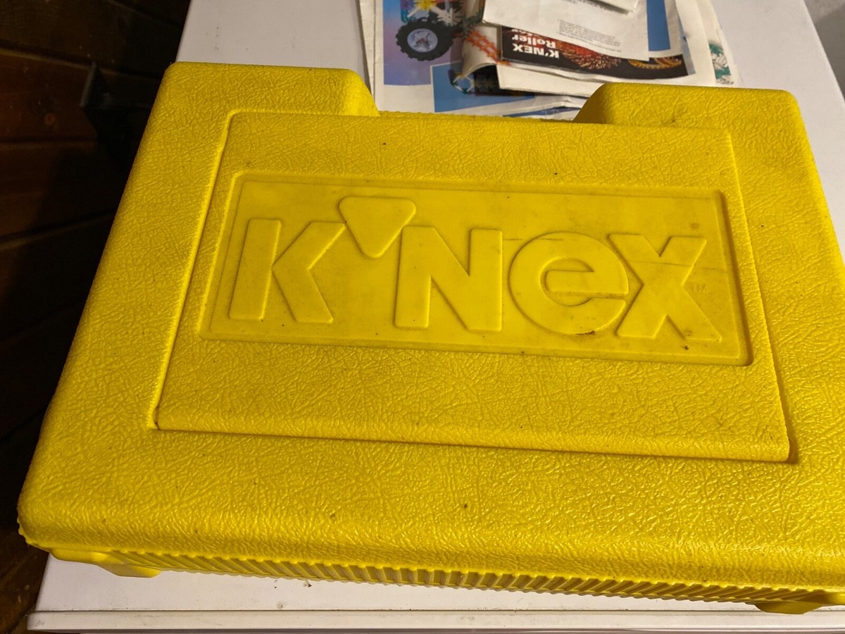 Vintage building KNEX 90s Original yellow set w Carrying Case HUGE