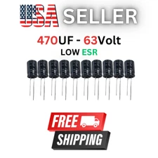10pcs FA 470uF 63v 105C Radial Electrolytic Capacitor 13x20mm for Motherboard