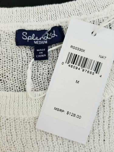 Splendid women top shirt blouse vest RS0330X white M MSRP - Picture 4 of 10