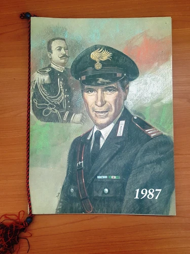1987 Carabinieri Weapon Calendar, Full with Lanyard