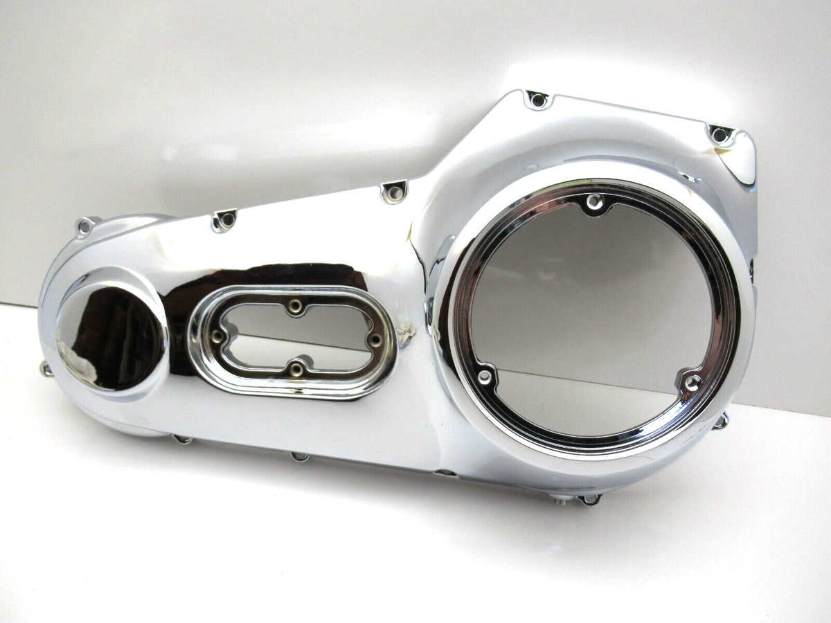 CHROME 3 HOLE 89 HARLEY STYLE OUTER PRIMARY COVER, REPLACES OEM