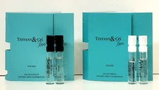 2 - TIFFANY & CO LOVE FOR HIM and 2 - FOR HER 0.04 fl oz (Carded Spray vials)