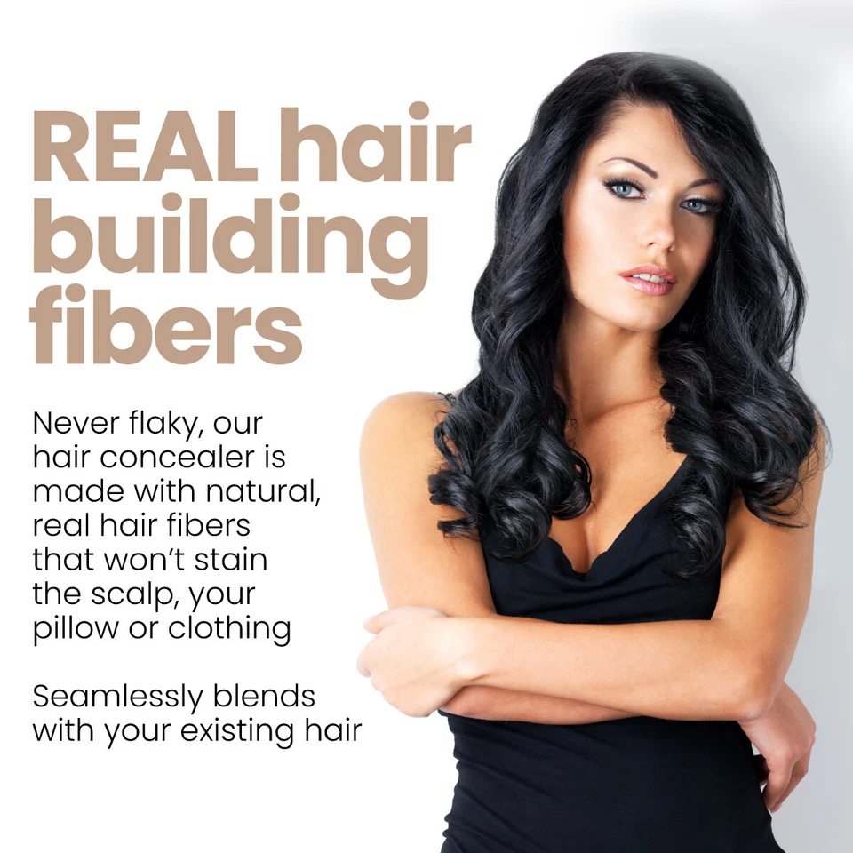 Kit de tratamiento de pérdida de cabello combo Pack de HAIR ILLUSION - 100% fibra de cabello humano real Foto 3 de 4