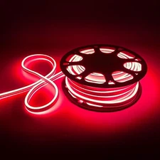 Red 12V 33' Waterproof LED Neon Rope Light Strip Building Garden Xmas Room Decor