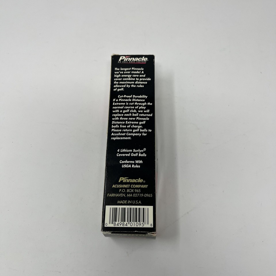 Pinnacle Distance Extreme Maximum Legal Distance Golf Balls 4pk New In