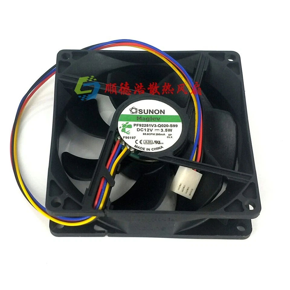 Sunon PF92251V3-Q020C-S99 12V 3.5W 90*90*25MM 9cm 4 wires PWM Cooling Fan - Image 3 of 3