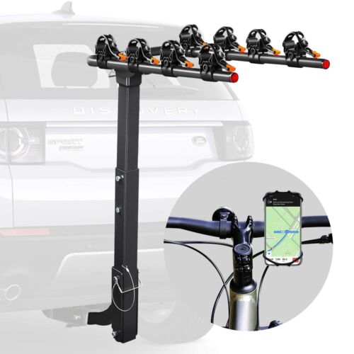 Bicycle Car Rack Bike Hitch Rack Double Foldable Bike Carrier Rack for Cars, ...