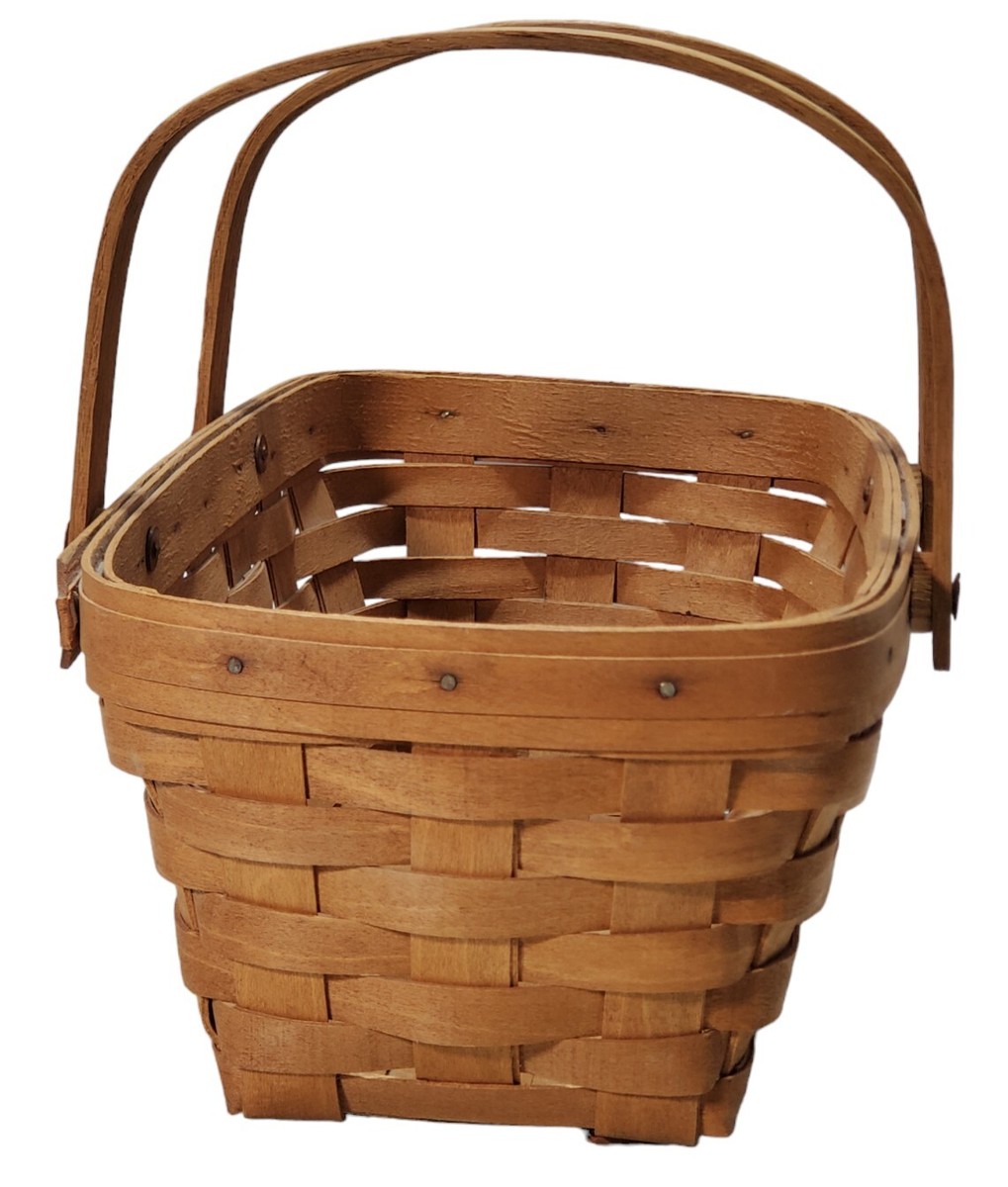 Vintage Longaberger 1988 Medium Chore Woven Basket 13