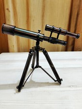12" Handmade Brass Double Barrel Telescope with Tripod for Christmas Gift Idea