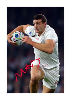Johnny May 1 A4 England Rugby Union Reproduktion signiert Poster Rahmenwahl