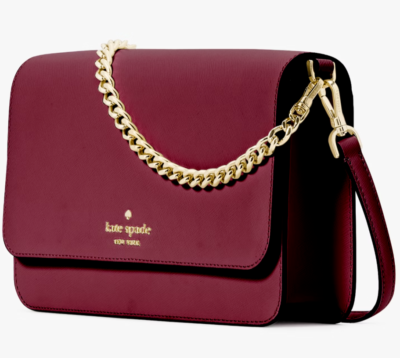 Kate Spade Madison Flap Crossbody Bag Purple Leather Chain Kate Spade Madison Flap Crossbody Bag Purple Leather Chain