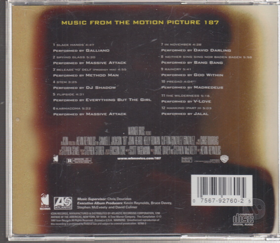 187: The Music (CD, Jul-1997, Icon/Atlantic Records) promo