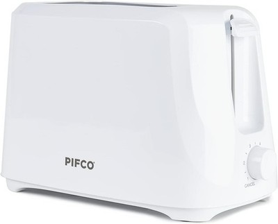 Erschwinglicher weißer 2-Scheiben-Toaster mit automatischer Abschaltung & stilvoller glänzender Oberfläche