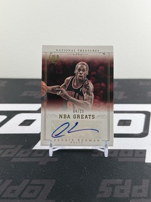 Dennis Rodman 2013-14 National Treasures NBA Greats Auto Gold Proof /25
