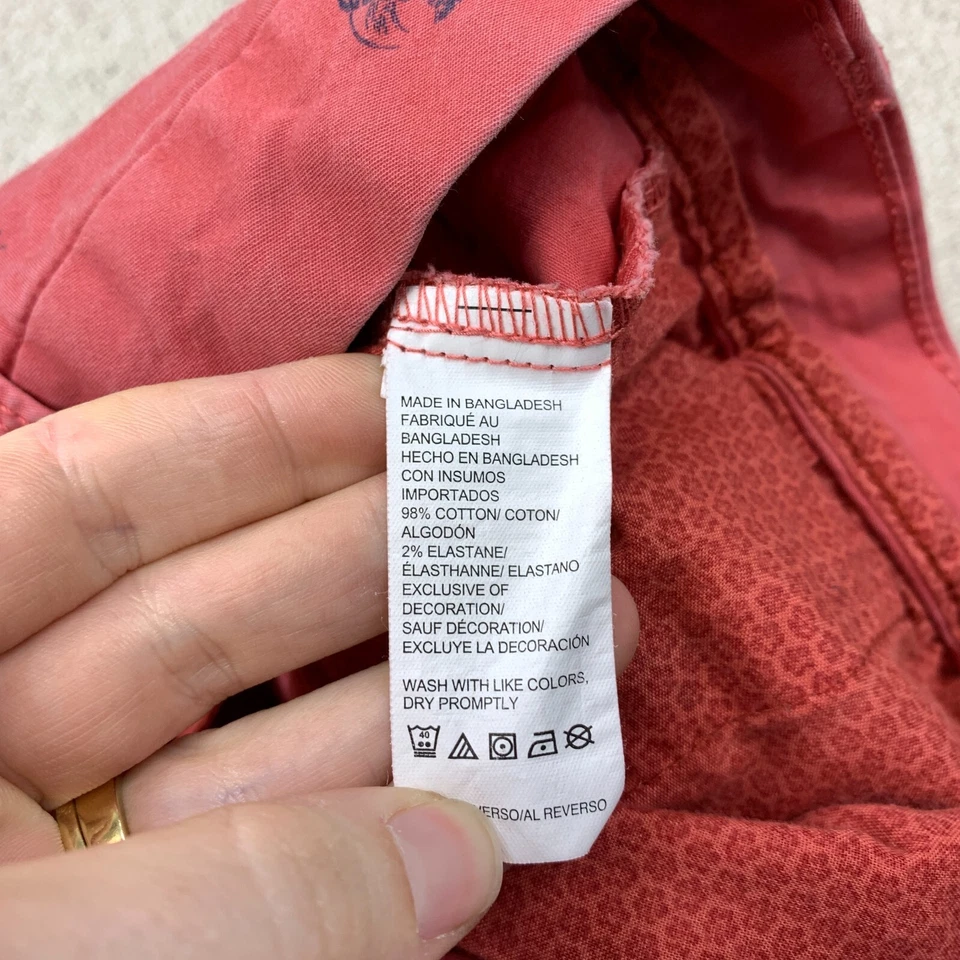 Izod Advantage Performance Golf Shorts Men's 40x9.5 Maroon Flat Front Casual - Image 4 of 4