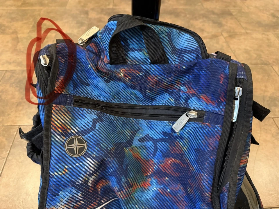 Boombah Catchers 轮式超级背包,滚滚垒球棒袋装备包带手柄 — 第 4/4 张图片