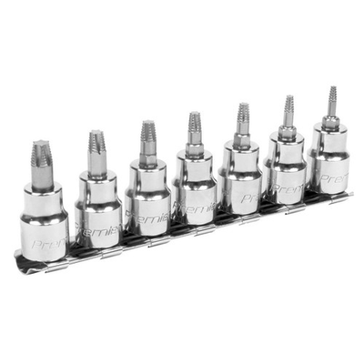 #ad Sealey AK62263 Damaged TRX Star* Removal Socket Bit Set Lock On™ 7pc 3 8quot;Sq Dr. GBP 14.69