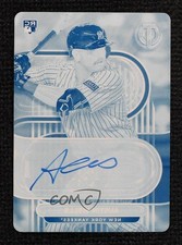 2024 Topps Tribute Printing Plate Cyan 1/1 Austin Wells #TA-WEL Auto 1s4s