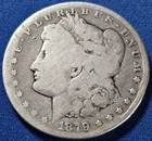 A 1879 CC Morgan Silver Dollar $1 Circulated Business Strike 0.9  Carson City