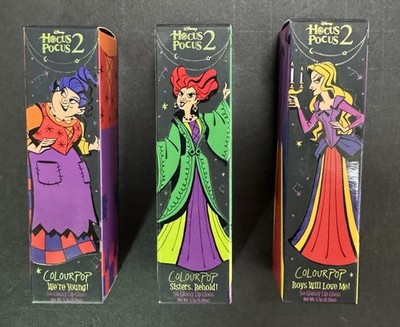 ColourPop Disney Hocus Pocus 2 Lip Gloss Complete Set of 3 Limited Edition NEW