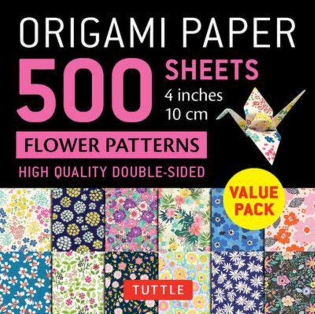 Origami Paper 500 sheets Flower Patterns 4"" (10 cm) (Notebook / blank book)