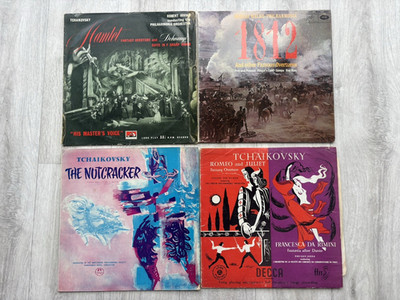 Tschaikowsky bundle 4x Vinyl Record LP Classical Hamlet, 1812, Nutcracker, R & J