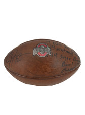 Cardale Jones Signed Autographed w/ Inscription Buckeyes Wilson Football BAS COA