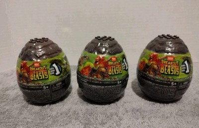 Lot of 3 Mega Construx Breakout Beasts Eggs Series 1 NEW