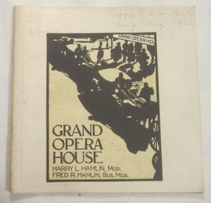 1902 WIZARD OF OZ Playbill -- GRAND OPERA HOUSE, Chicago -- Pre-Broadway Opening