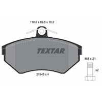 Textar 2194502 Bremsbelagsatz Scheibenbremse Vorderachse FüR Seat Skoda VW Audi