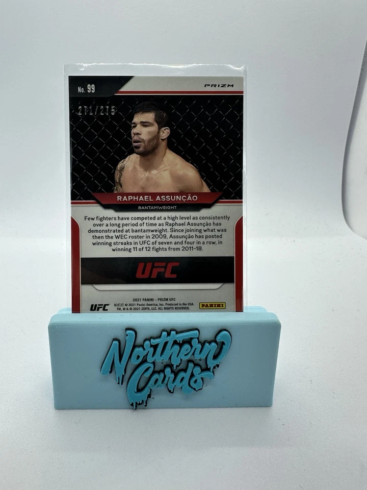 2021 Panini Prizm UFC Red Prizm /275 Raphael Assuncao #99 - Image 2 of 2