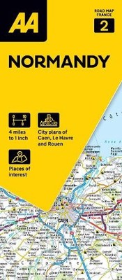 AA Road Map Normandy - 9780749583897