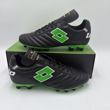 Lotto Stadio OG II FG Soccer Cleats Black Spring Green NWB No Lid Men's Size 6