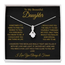 To My Daughter Necklace, Daughter Father Necklace, Daughter Gift From Dad,Mom