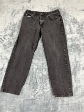 Wrangler Black Denim Straight-Leg Jeans 36X30 Mens Medium