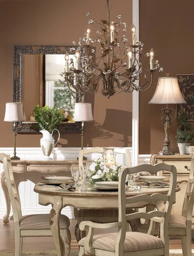 Maxim Elegante 29" Classic Etruscan Gold Vine and Crystal Chandelier - Picture 4 of 5