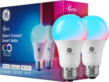 A19 Smart LED Light Bulbs Color Changing WiFi Bluetooth Indoor 2 Pack For Home