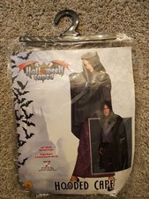 Rubie's Halloween 45" Black Hooded Cape Adult Vampire Witch Costume No 16209