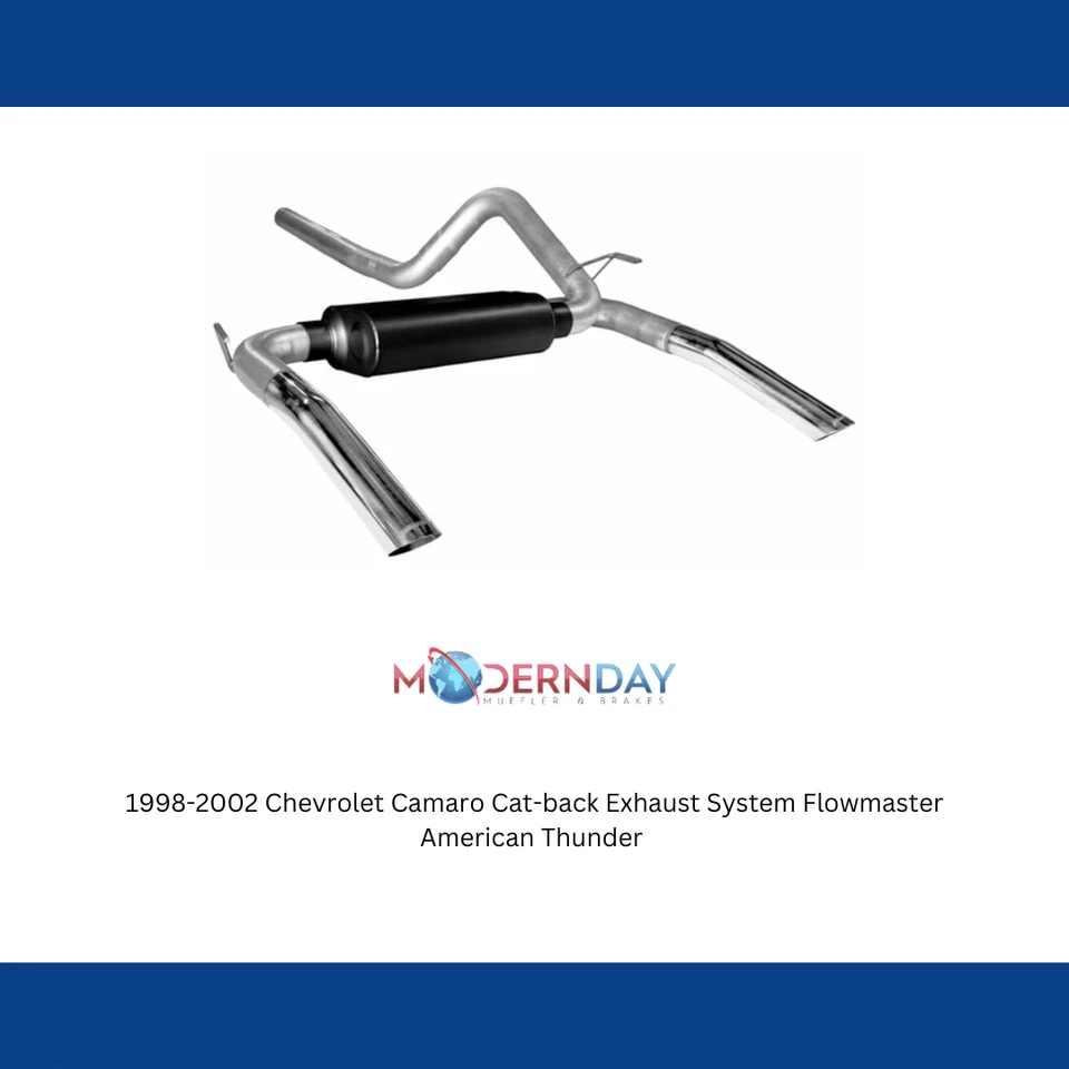 Fits 1998-2002 Chevrolet Camaro Cat-back Exhaust System American Thunder 1 Foto 3 de 4