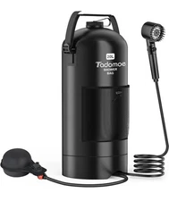 Tadomoe Solar Portable Camping Shower 5 Gallon - Foot Pump