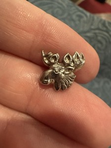 Vintage Sterling Royal Order Moose Lodge Pin Tie Tack Lapel Pin Screw Back Mini