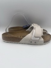 Birkenstock Sandals Unisex Oita Suede Leather Antique White City US 10 EU 41 New