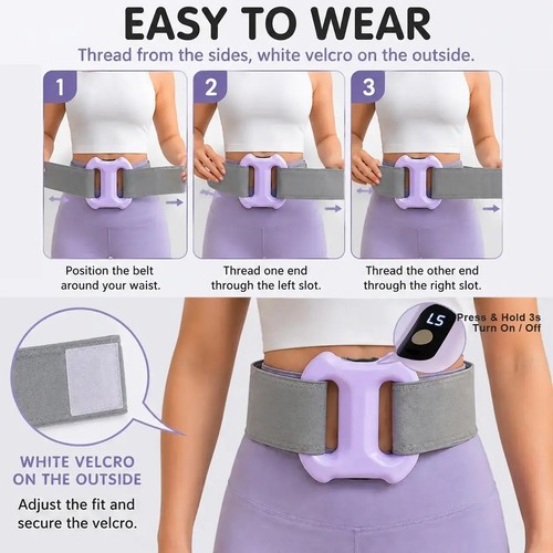 Electric Fascia Ring Full Body Vibration Muscle Massage with Belt Waist Massager - Picture 4 of 14