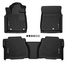 G-PLUS TPE Cargo Liners Black Compatible with Toyota Tacoma Double Cab 2005-2015